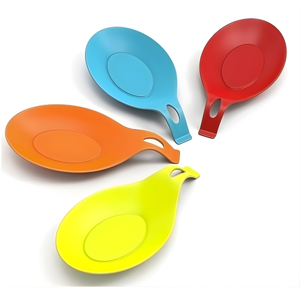 حامل ملاعق سيليكون مقاوم للحرارة – قاعدة أنيقة للملاعق والمغارف بألوان متعددة