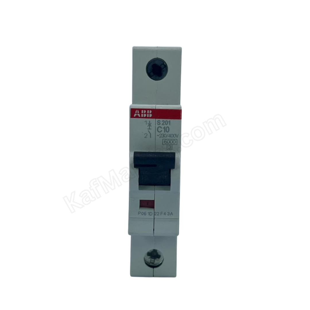 10A 1P Miniature Circuit Breaker (MCB), 6kA ABB   قاطع احادي 10 امبير 6ك 1 بول