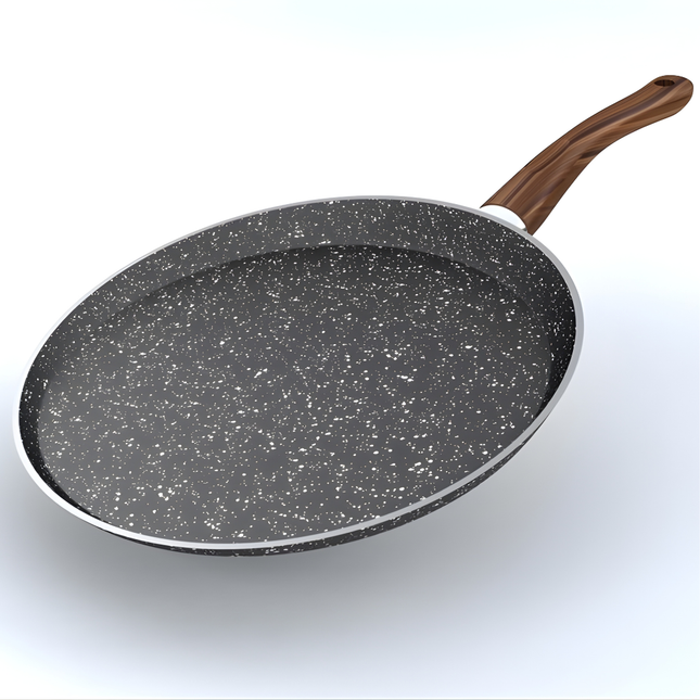 طاسة كريب جرانيت مقاس 30 سم لون اسود قطعة واحدة من لابيس