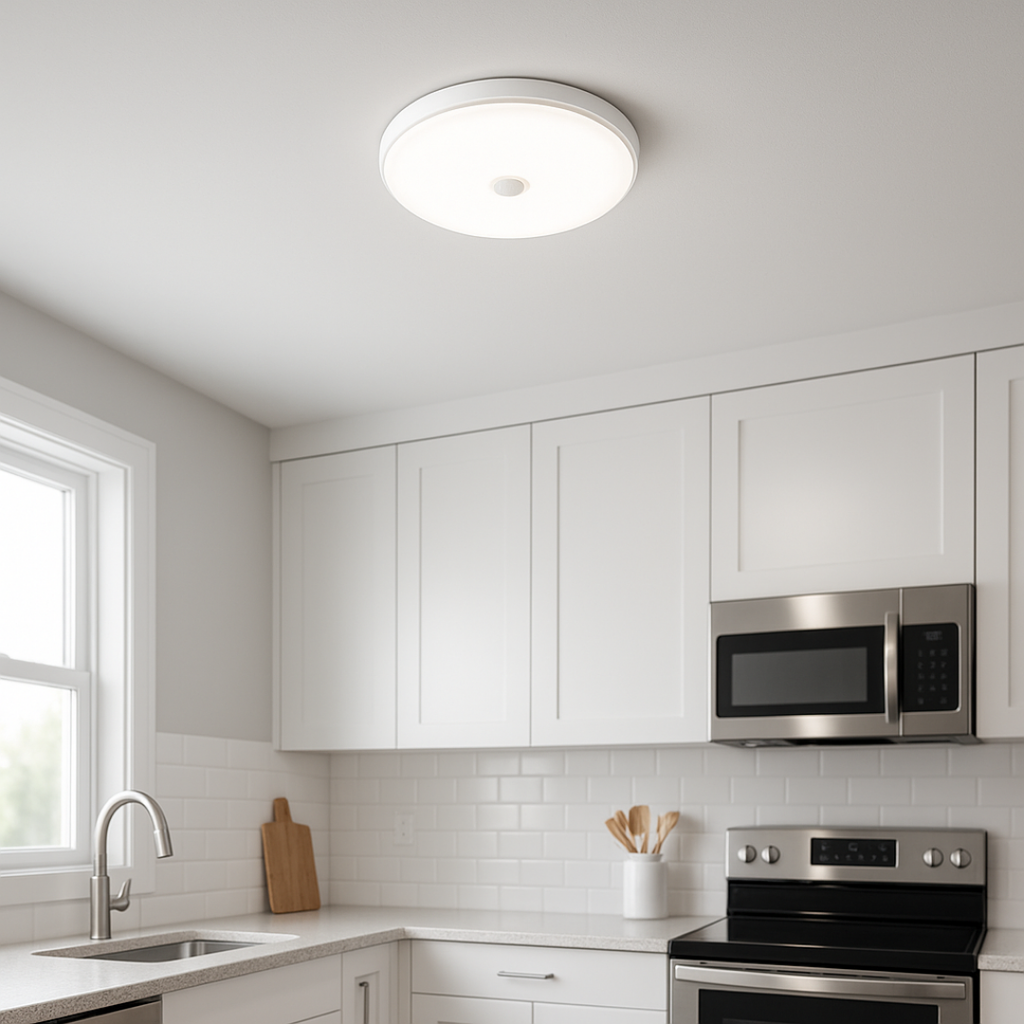 كشاف حساس حركة دائري أبيض ٢٠ وات  ‎20W round white motion-sensor light‎