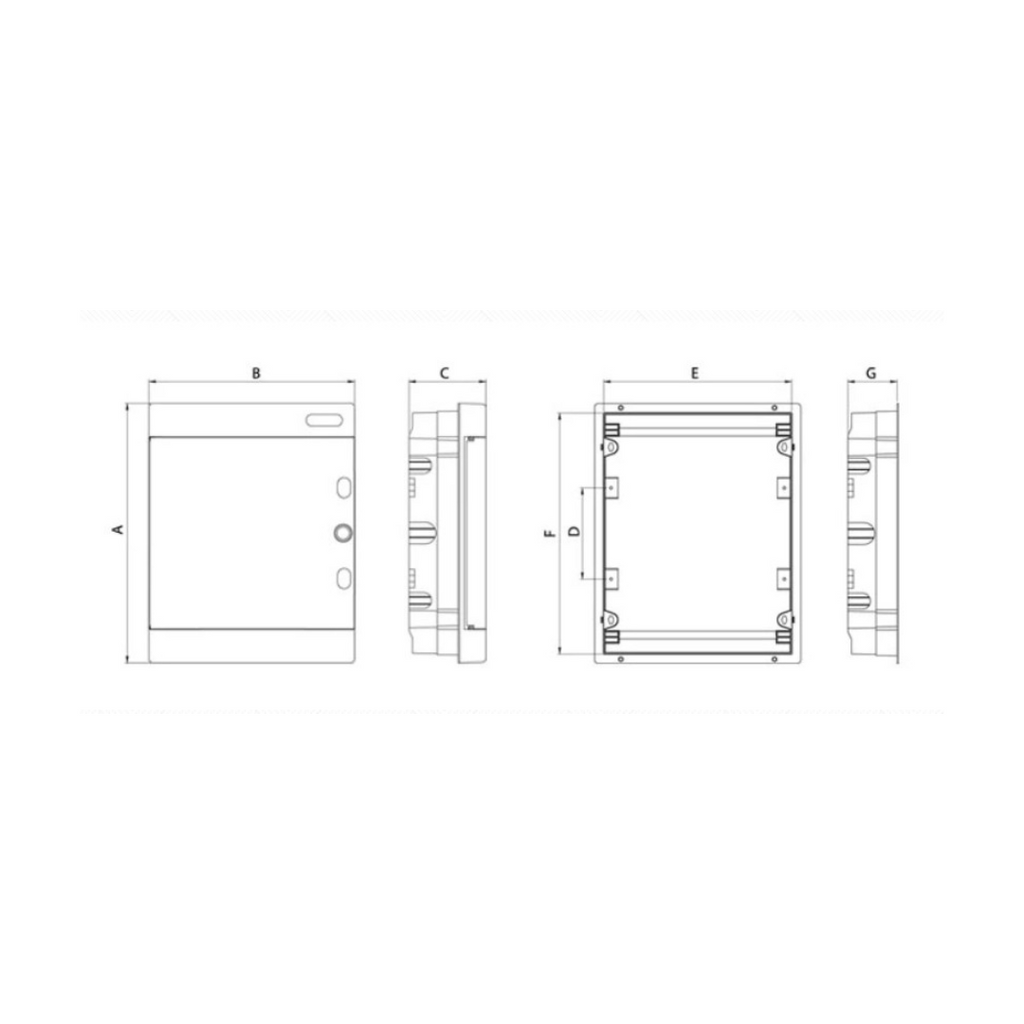 لوحة توزيع ٣٦ خط | درجة حماية آي بي ٤٠، ٦٣ أمبير، ٥٤ موديول (٣×١٨)، غطاء شفاف  ‎36-line panel board | IP40 rating, 63 A, 54 modules (3×18), transparent cover‎
