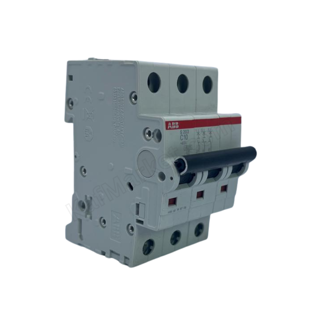 10A 3P Miniature Circuit Breaker (MCB), 6kA  ABB   قاطع ثلاثي 10 امبير 6 ك 3 بول