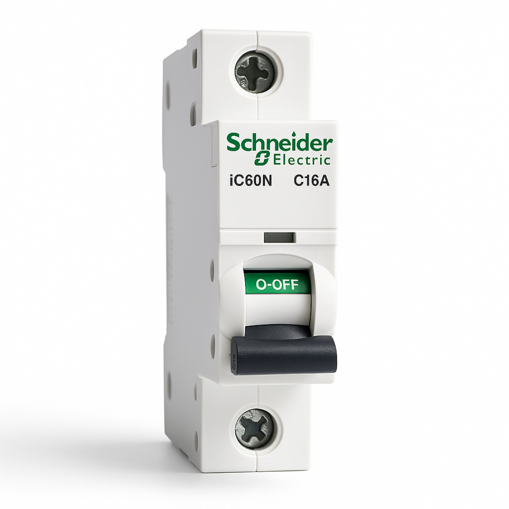 16A 1P Miniature Circuit Breaker (MCB), 6kA Schneider Electric   قاطع احادي 16 امبير 6ك 1 بول شنايدر الكتريك