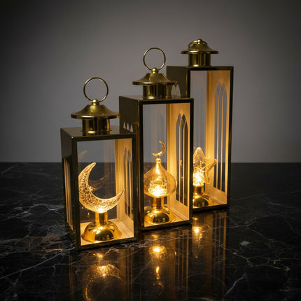 طقم فوانيس زينة مضيئة