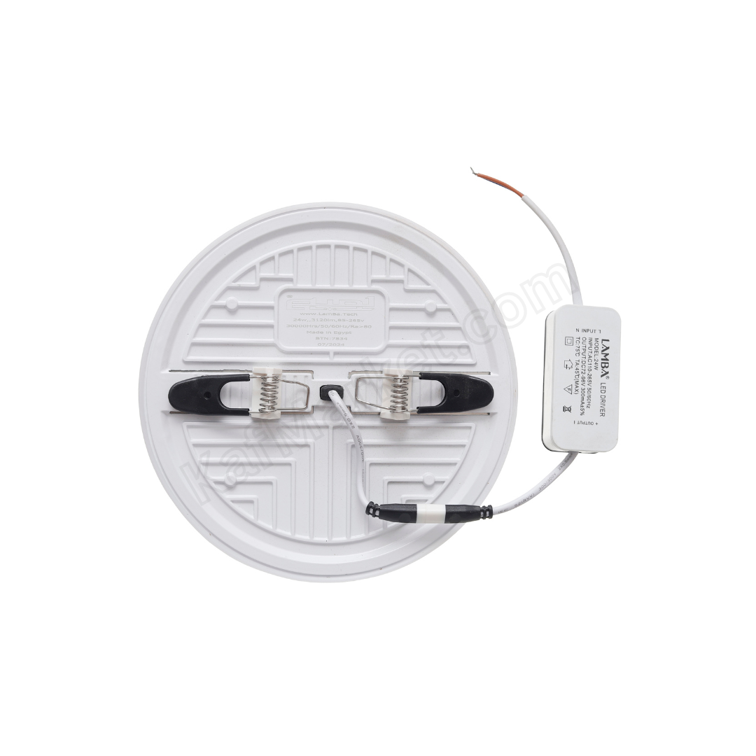 30W LED recessed downlight, round, with diffuser   كشاف ليد داخلي بلوفينيرا دائري 30 وات