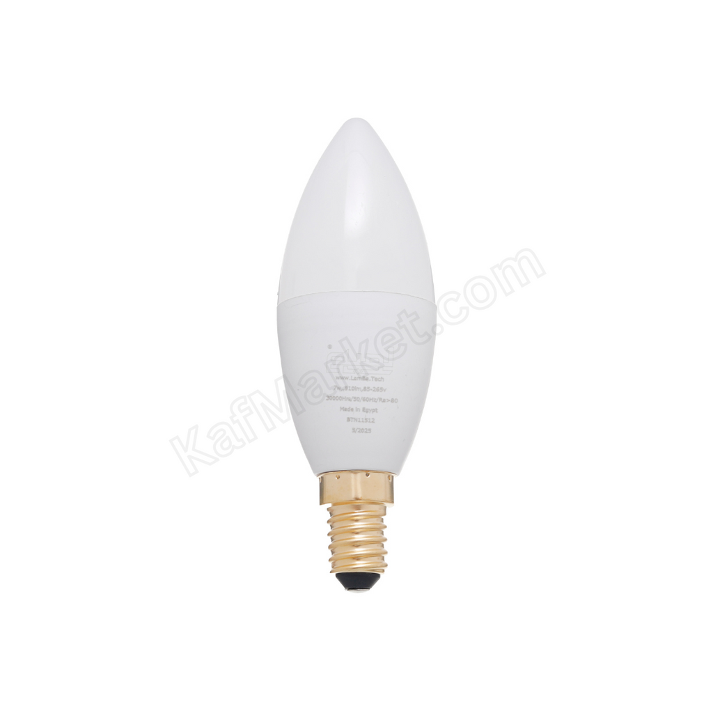 لمبة بلحة ليد 7 وات صنفرة ، بضوء ساطع          LED Candle-shaped bulb 7W , Bright Light