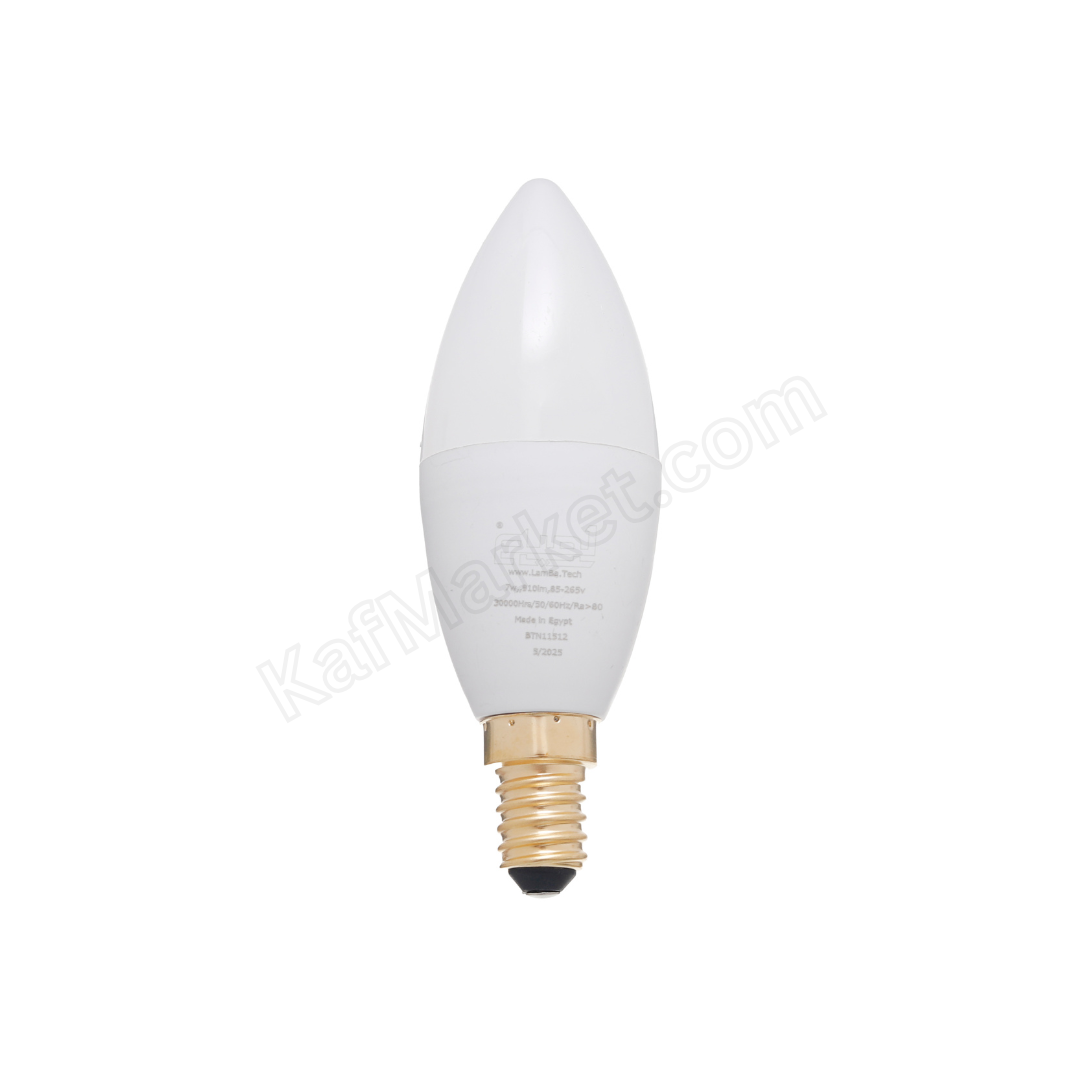 لمبة بلحة ليد 7 وات صنفرة ، بضوء ساطع          LED Candle-shaped bulb 7W , Bright Light
