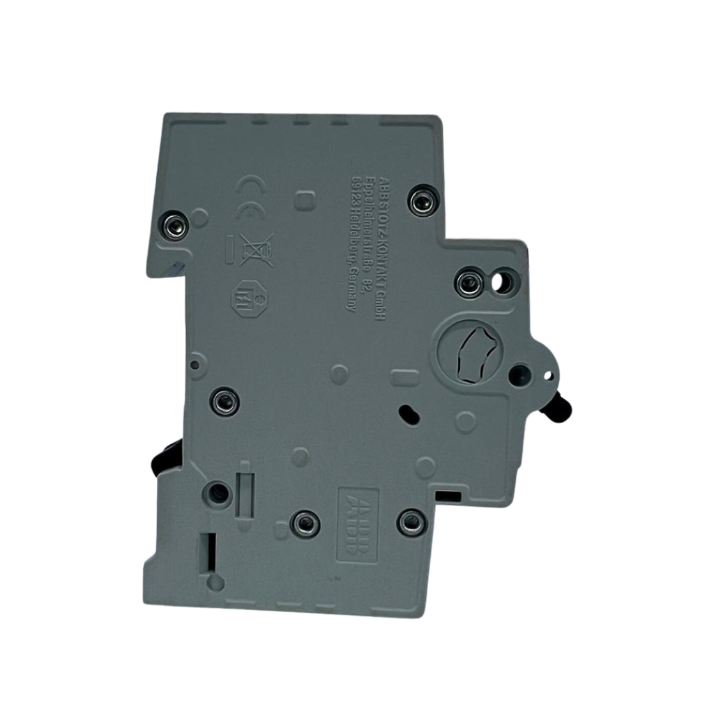 قاطع تيار مصغّر (إم-سي-بي) أحادي بتيار ١٦ أمبير، قدرة قطع ٦ كيلو أمبير (النوع سي) من إيه-بي-بي | قطب واحد، تركيب على سكة دين  ‎Single-pole MCB 16 A, 6 kA Type C by ABB | 1P, DIN-rail mounting‎