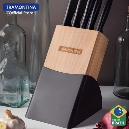 طقم سكاكين 6 قطع من ترامونتينا - اسود