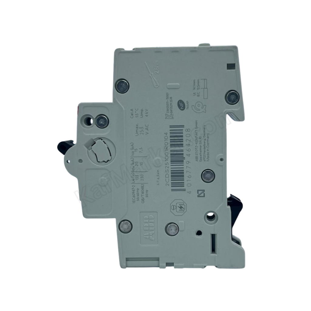 10A 1P Miniature Circuit Breaker (MCB), 6kA ABB   قاطع احادي 10 امبير 6ك 1 بول