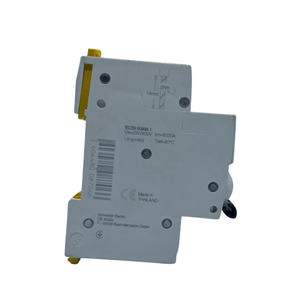 25A 1P Miniature Circuit Breaker (MCB), 6kA Schneider Electric   قاطع احادي 25 امبير 6ك 1 بول شنايدر الكتريك