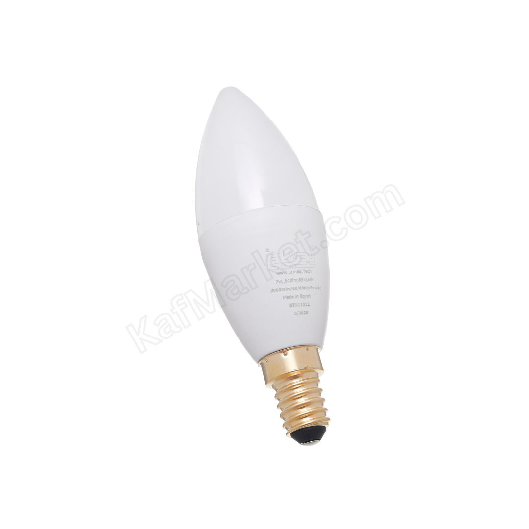 لمبة بلحة ليد 7 وات صنفرة ، بضوء ساطع          LED Candle-shaped bulb 7W , Bright Light