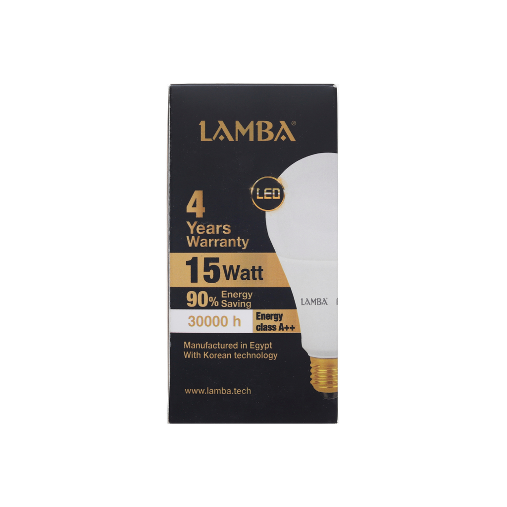 لمبة ليد ١٥ وات إيه٧٠ ضوء أبيض/دافئ | موفّرة للطاقة ٩٠٪، عمر ٣٠٬٠٠٠ ساعة، كفاءة إيه++  ‎LED bulb 15W A70 | cool white/warm white, 90% energy saving, 30,000-hour lifespan, A++ efficiency‎