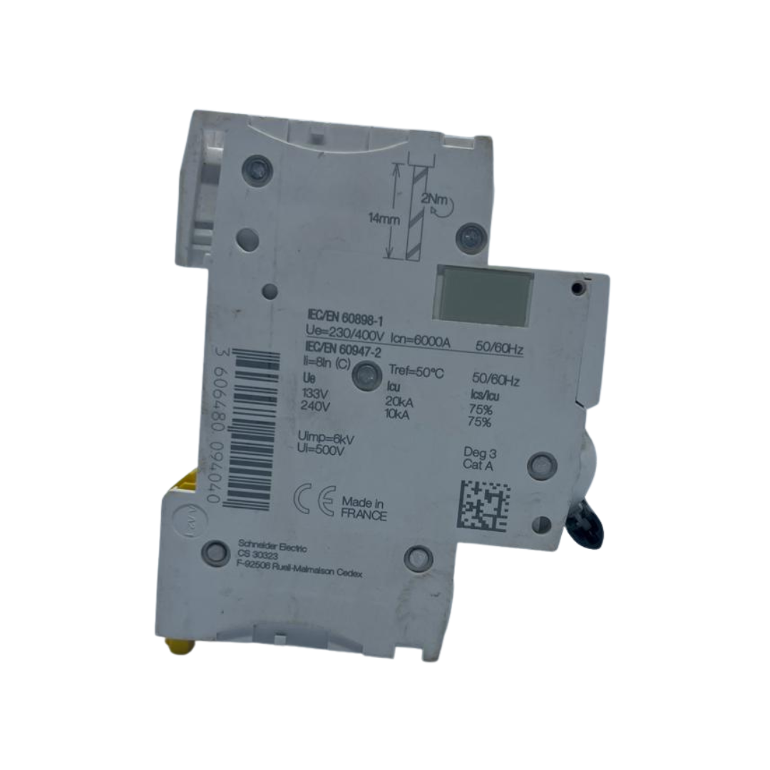 16A 1P Miniature Circuit Breaker (MCB), 6kA Schneider Electric   قاطع احادي 16 امبير 6ك 1 بول شنايدر الكتريك
