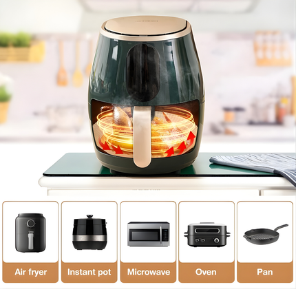 ورق فرن للقلاية الهوائية من ديبونيور – 100 ورقة مربعة، مقاس 20 سم، غير لاصق ومقاوم للزيوت – مناسب لسعة 5–8 لتر