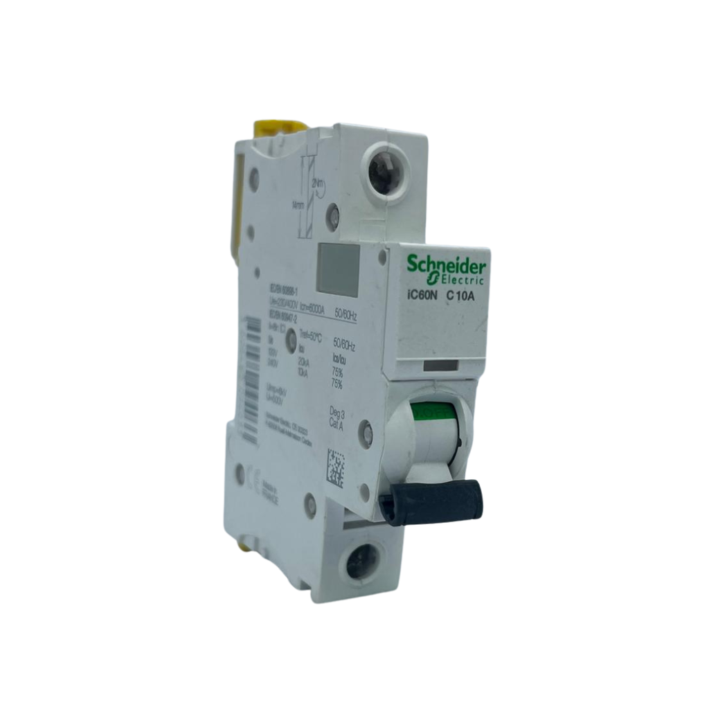10A 1P Miniature Circuit Breaker (MCB), 6kA Schneider Electric   قاطع احادي 10 امبير 6ك 1 بول شنايدر الكتريك