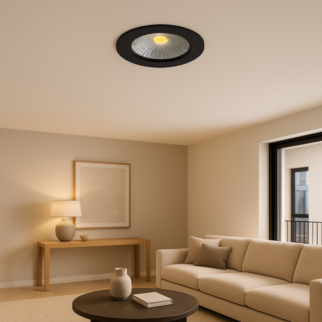 إسبوت بيلكوم زوجي أسود 12 وات | COB LED، تصميم عصري بإطار أسود مطفي – -Belcom 12W Black Frame Spotlight