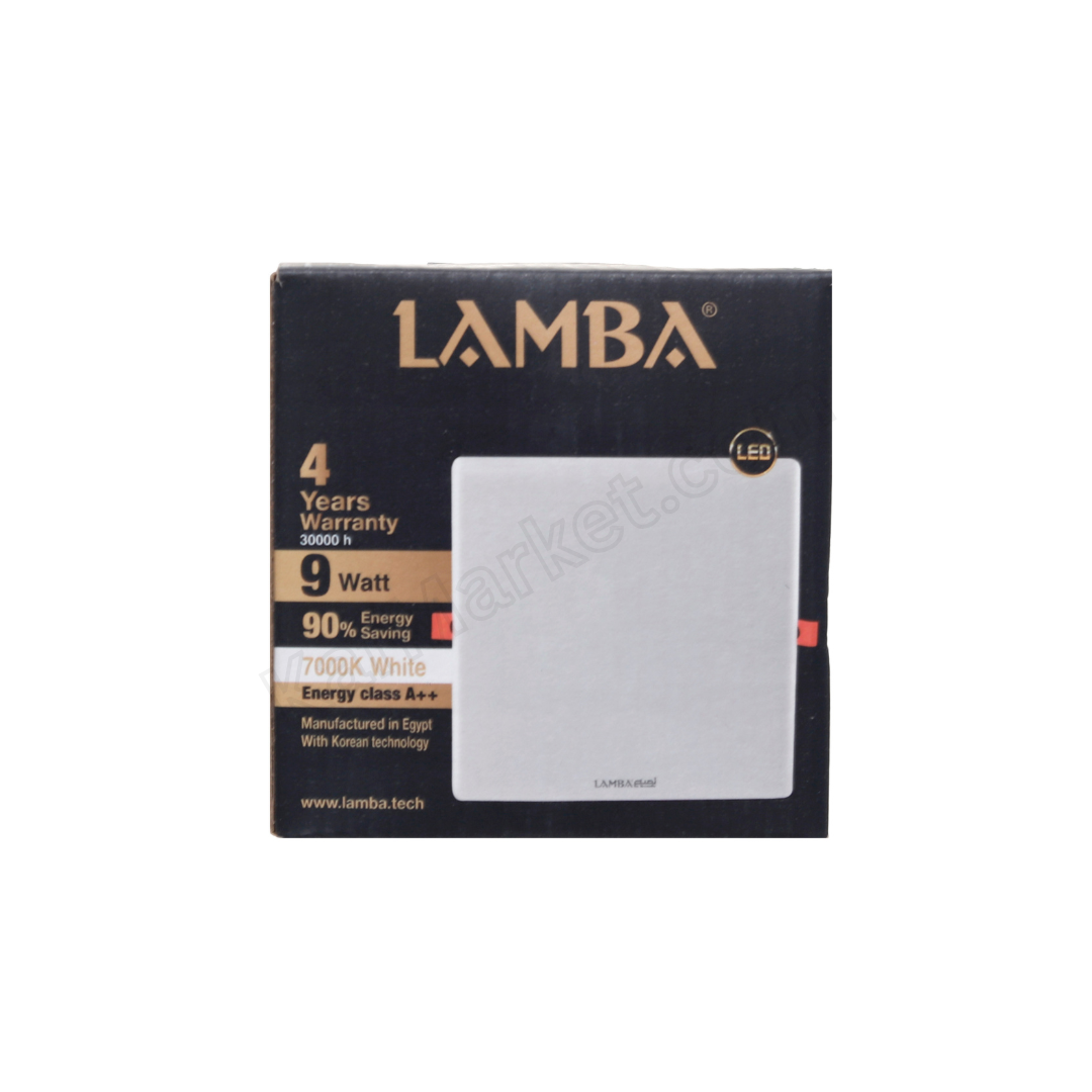 9W LED recessed downlight, square, with diffuser   كشاف ليد داخلي بلوفينيرا مربع 9 وات