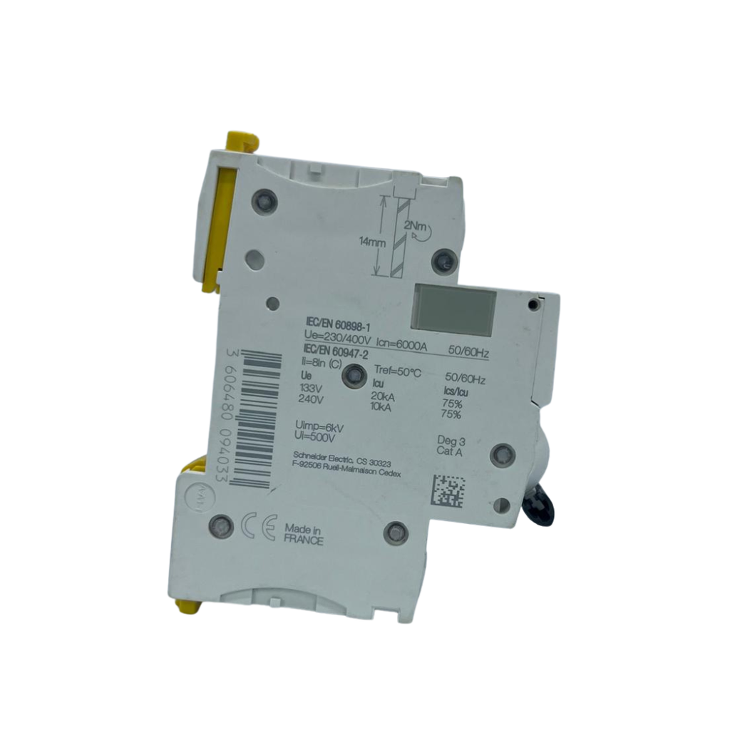 10A 1P Miniature Circuit Breaker (MCB), 6kA Schneider Electric   قاطع احادي 10 امبير 6ك 1 بول شنايدر الكتريك