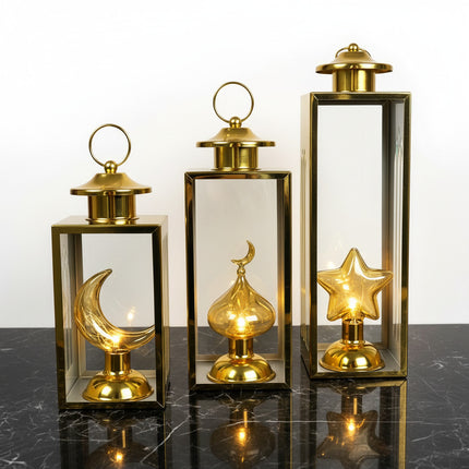 طقم فوانيس زينة مضيئة