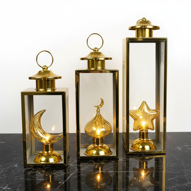 طقم فوانيس زينة مضيئة