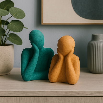 تمثال ديكور تجريدي مزدوج – لمسة فنية تضيف راحة وأناقة لمساحتك