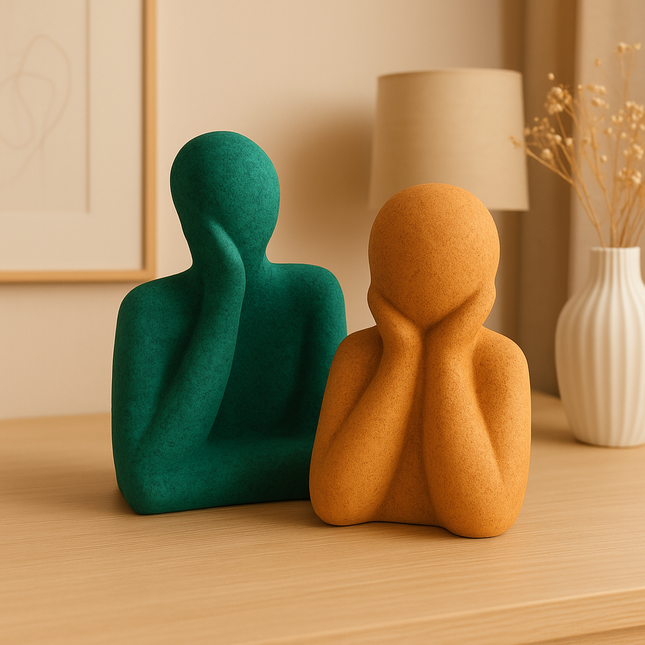 تمثال ديكور تجريدي مزدوج – لمسة فنية تضيف راحة وأناقة لمساحتك