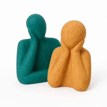 تمثال ديكور تجريدي مزدوج – لمسة فنية تضيف راحة وأناقة لمساحتك