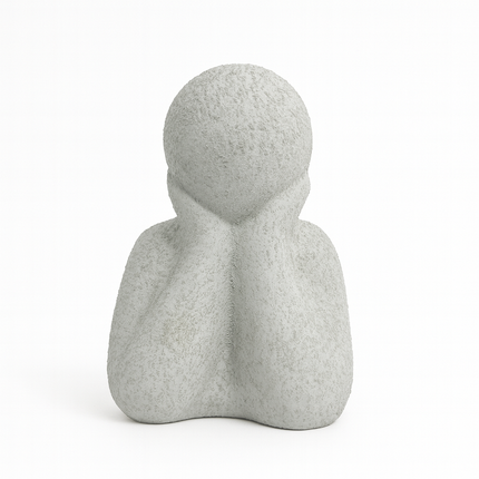 تمثال ديكور تجريدي باللون الرمادي – لمسة هدوء وأناقة تلائم كل ديكور