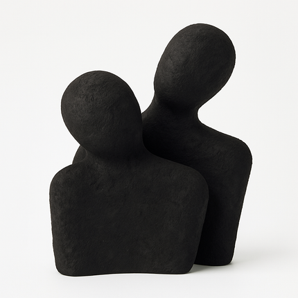 تمثال ديكور تجريدي أسود – لمسة فخامة وأناقة شفافة لأي مساحة 