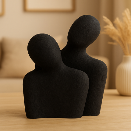 تمثال ديكور تجريدي أسود – لمسة فخامة وأناقة شفافة لأي مساحة 