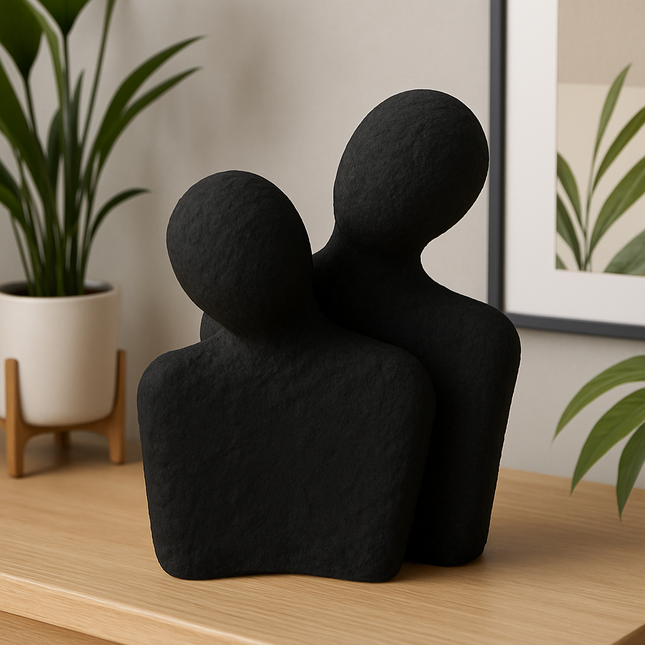 تمثال ديكور تجريدي أسود – لمسة فخامة وأناقة عصرية لأي مساحة