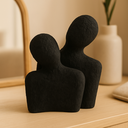 تمثال ديكور تجريدي أسود – لمسة فخامة وأناقة شفافة لأي مساحة 