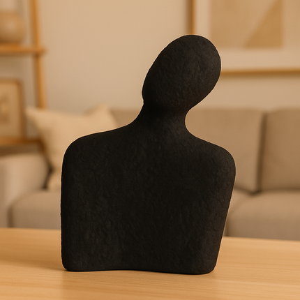 تمثال ديكور تجريدي أسود – لمسة فخامة وأناقة شفافة لأي مساحة 