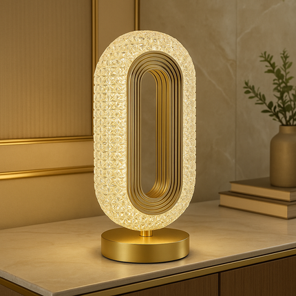 أباجورة كريستالية مودرن بالشحن واللمس – فخامة الإضاءة مع تحكم كامل في الأجواء