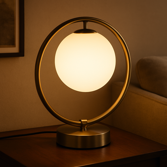 مصباح ديكور مكتبي بتصميم دائري