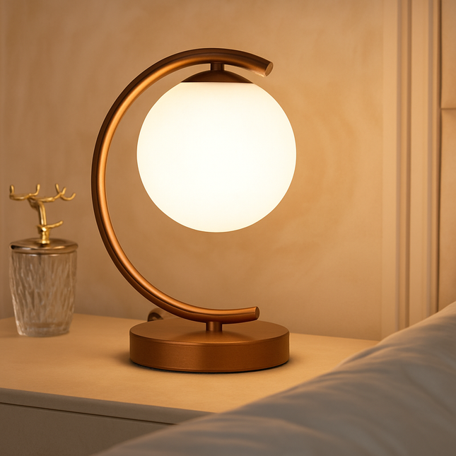 لمبة ديكور مكتبية بتصميم هلالي عصري