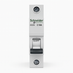 قاطع تيار مصغّر (إم-سي-بي) أحادي بتيار ١٠ أمبير، قدرة قطع ٦ كيلو أمبير، قطب واحد، من شنايدر إلكتريك  ‎10A 1P Miniature Circuit Breaker (MCB), 6 kA, Schneider Electric‎