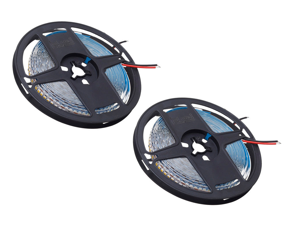 شريط إضاءة LED نيون 12 فولت و 20 وات و5 أمتار مقاوم للماء بدرجة حماية من أتربة والماء IP20 ذاتي اللصق بضوء بارد العمر الأفتراضي 50,000 ساعة عبوة 2 قطعة   ابيض واصفر - image 1
