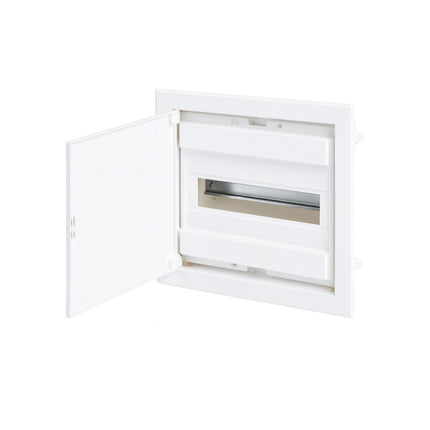 لوحة توزيع ١٢ خط | آي بي ٤٠، ٦٣ أمبير، ١٢+٢ موديول، باب معدني أبيض  ‎12-line panel board | IP40, 63 A, 12+2 modules, white metal door‎