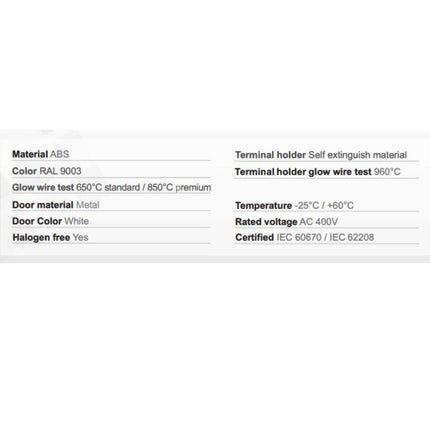 لوحة توزيع ١٢ خط | آي بي ٤٠، ٦٣ أمبير، ١٢+٢ موديول، باب معدني أبيض  ‎12-line panel board | IP40, 63 A, 12+2 modules, white metal door‎