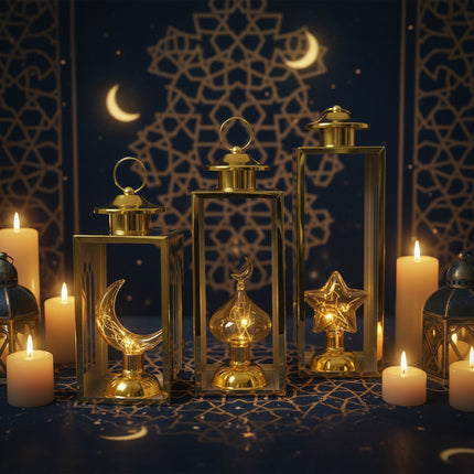 طقم فوانيس زينة مضيئة