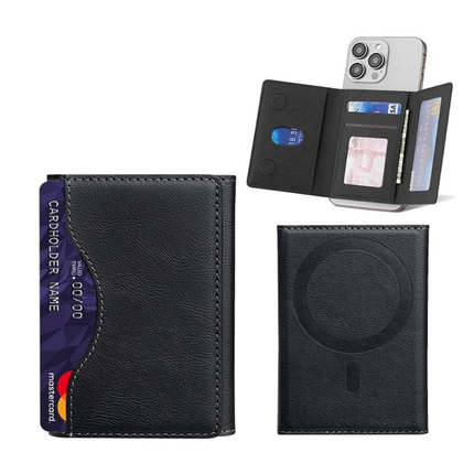 محفظة جلد مغناطيسية – تصميم عصري فاخر متعدد الاستخدام