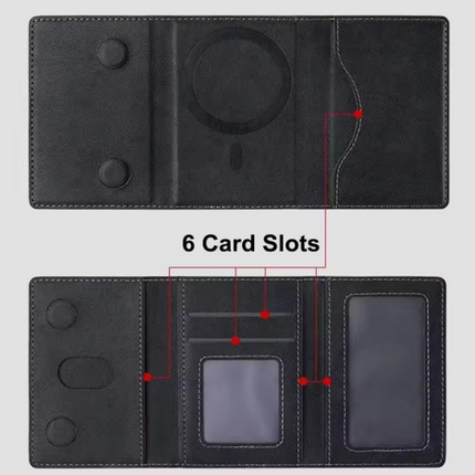 محفظة جلد مغناطيسية – تصميم عصري فاخر متعدد الاستخدام