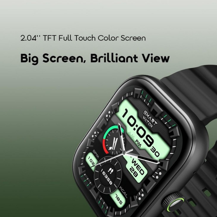 ساعة ذكية Oraimo Watch 6 OSW-807 بشاشة 2.04 بوصة | مكالمات بلوتوث HD | أكثر من 105 وضع رياضي | مقاومة للماء IP68 – أسود