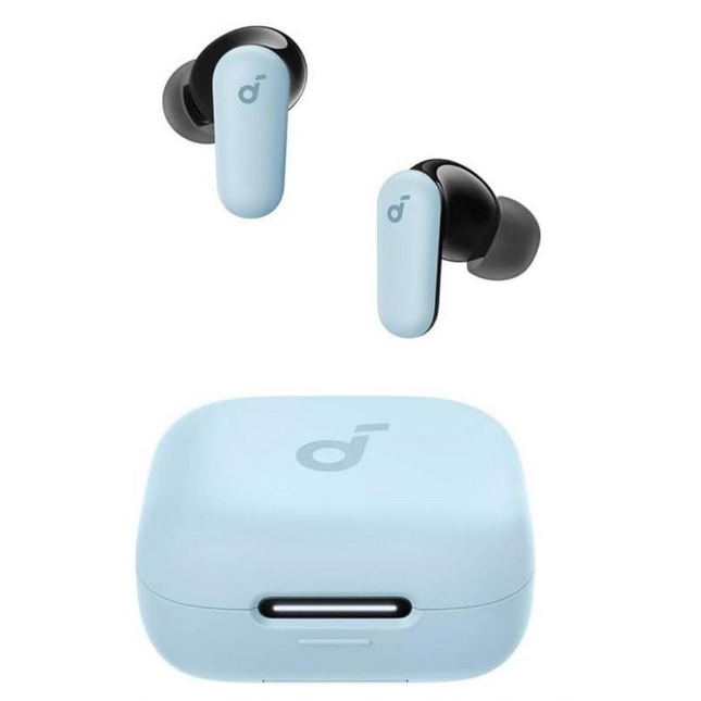 سماعات أذن لاسلكية ساوند كور R50i NC بإلغاء ضوضاء نشط – علبة شحن 2 في 1 – أزرق