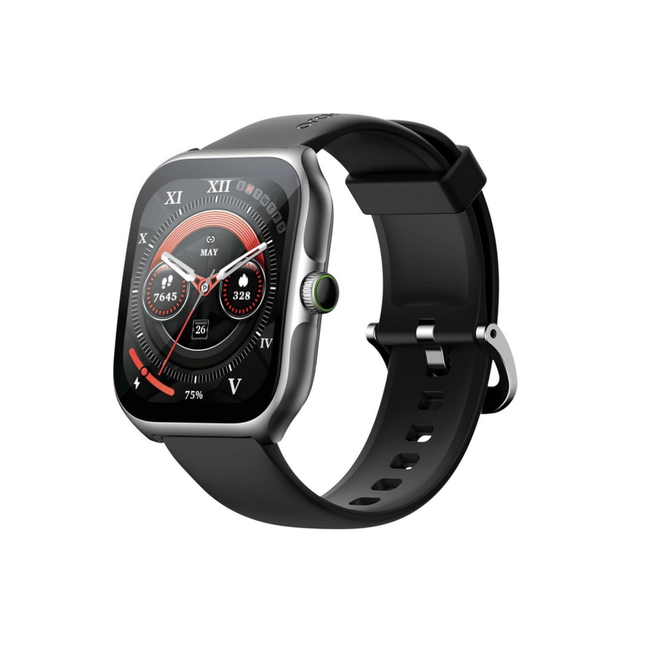 ساعة ذكية أورايمو نوفا AM OSW-812 بشاشة AMOLED 2.01 بوصة، مكالمات بلوتوث HD، بطارية 24 يوم، مقاومة للماء IP68 – أسود