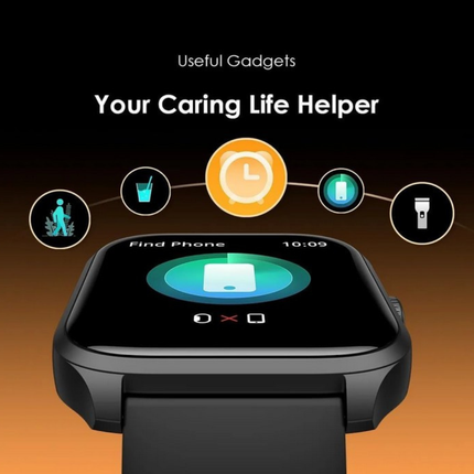 ساعة ذكية اورايمو 5 لايت OSW-804 – شاشة لمس HD 2 بوصة، مكالمات بلوتوث، تتبع الصحة، أكثر من 105 وضع رياضي، بطارية 7 أيام، مقاومة للماء IP68 – أسود