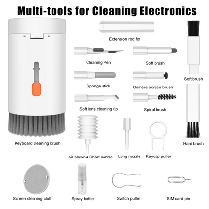 فيتشي مجموعة تنظيف إلكترونيات متعددة الوظائف 20 في 1 – أداة شاملة لتنظيف الكيبورد، اللابتوب، سماعات الأذن، الشاشات والهواتف