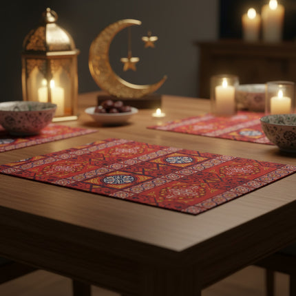 مفرش متعدد الاستخدام بنقوش شرقية/رمضانية